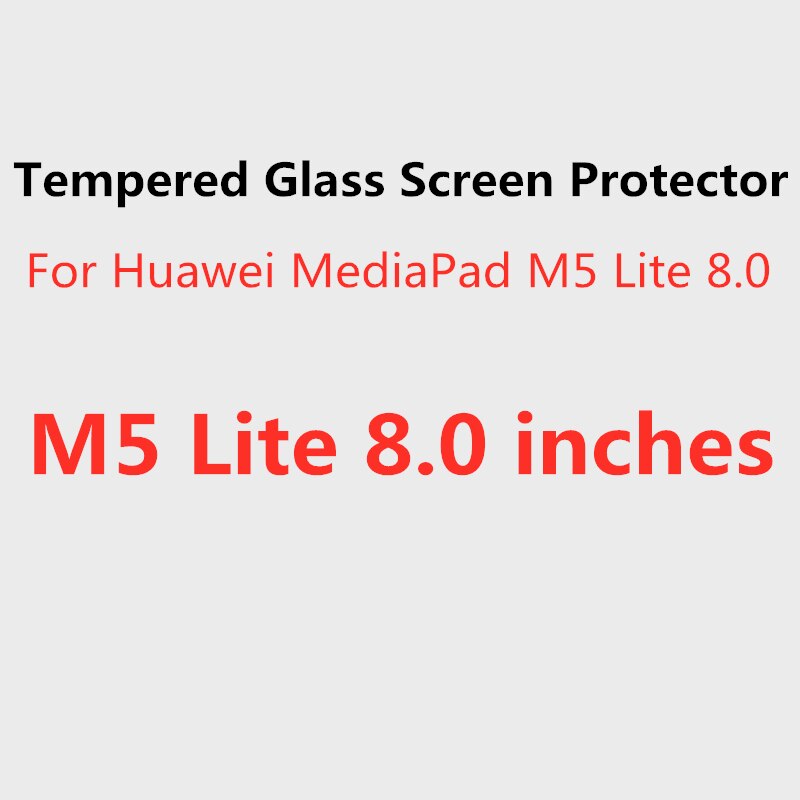 Temperato Protezione Dello Schermo di Vetro per Huawei MediaPad M6 M5 M3 8.4 pollici tavoletta Pellicola Protettiva per M5 M3 Lite C5 2020 8 pollici: For M5 Lite 8.0