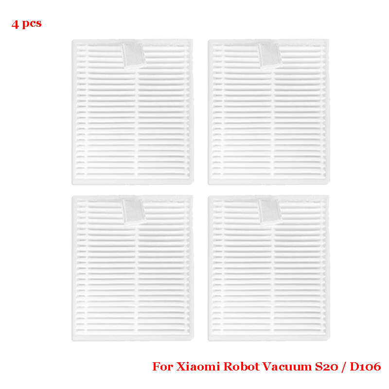 For Xiaomi S20 / D106 Cleaner Robot Vacuum Cleaner Replacement Parts Main Side Brush Cover HEPA Filter Mop Parts Accessories: Beige