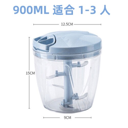 Spare Parts Manual Meat Grinder Mini Machine Mincer Hand Meat Grinder Mixer Chopper Moedor De Carne Kitchen Gadgets EA6JRJ: Blue 900ML