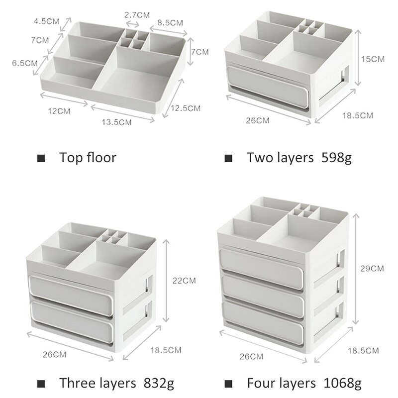 machen-hoch Veranstalter Kosmetik Organizer für Kosmetik Lagerung Schmuck Container Schreibtisch DIY Multi-Schicht Schubladen Lagerung Kasten