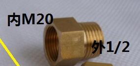 Vidric manometer adapter kobber indvendig og udvendig tråddiameterreduktion  m14 to 1/2 1/4 m10*1 m20 to 1/2 1/4: 04