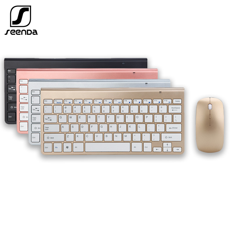 Draagbare 2.4G Draadloze Toetsenbord En Muis Multimedia Toetsenbord Muis Combo Set Voor Laptop Notebook Mac Desktop Pc Home Office