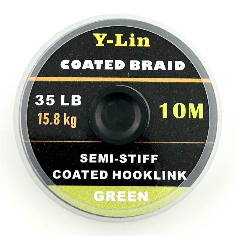 10m Carp Fishing Line Hook Link Carp Coated Hooklink Braid Line For Hair Rig 15IB 25IB 35IB Coarse Fishing Tackle: Red