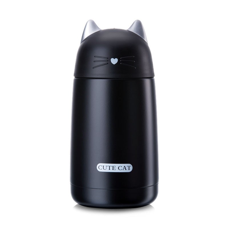 JOUDOO 330ml Thermos Cup Cartoon Cat Thermo Mug Drinkware Water Bottle Stainless Steel Vacuum Flask Leak-proof Tumbler 35