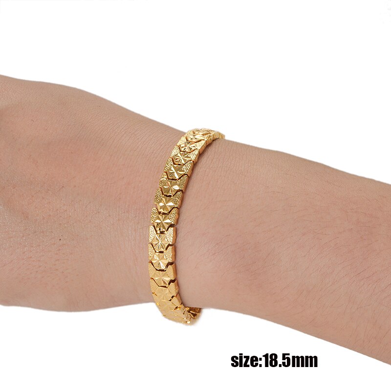 Plated 24K Gold Bracelet Multi Shape Punk Curb Cuban Chain Gold Bracelets Flowers Bangle Fox Fish Wife Fiance Collect: style-1