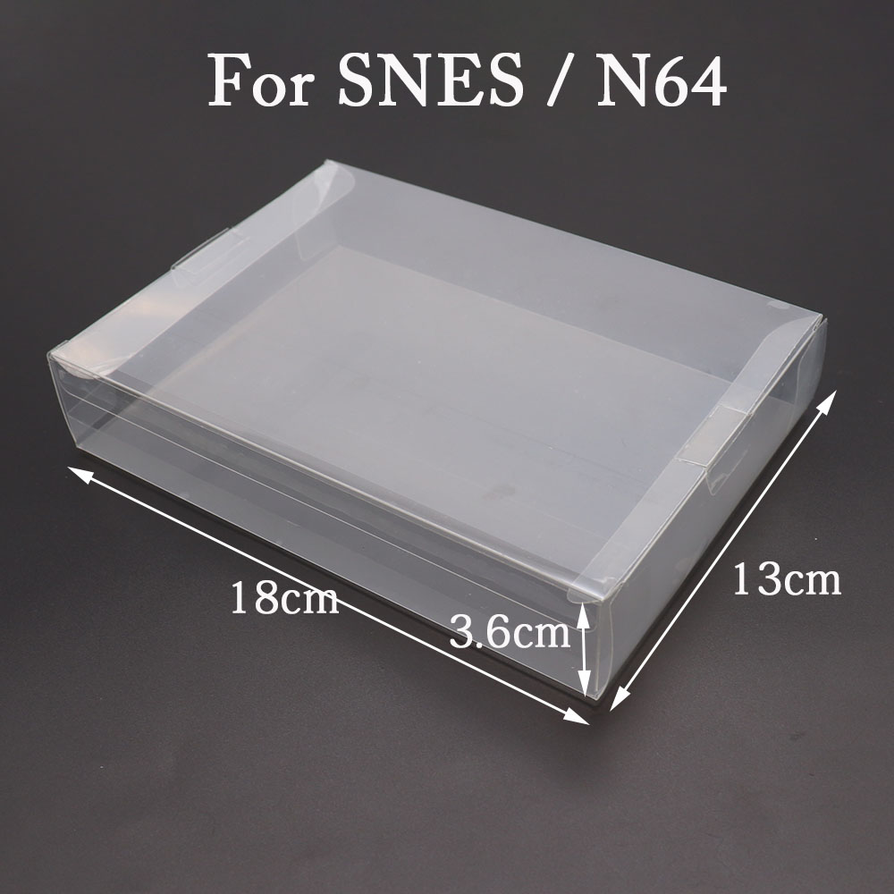 Boîte de jeu transparente en plastique l'horloge, étui de protection, jeux CIB, N64 Go, GBA, GBC, SNES, AnjSwitch, PS5, PS4, PS3, PS2, 20 pièces: Or