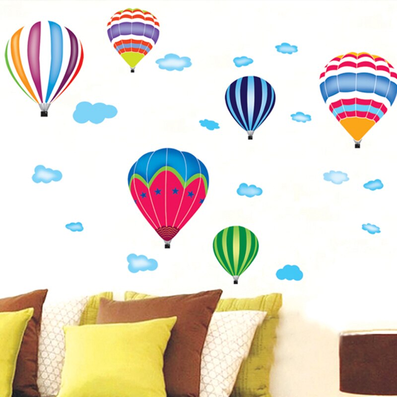 Diy Milieuvriendelijke Luchtballon Muurstickers Voor Kinderkamer Nursery Slaapkamer Decor Zelfklevende Vinyl Decals Art Home muurschilderingen