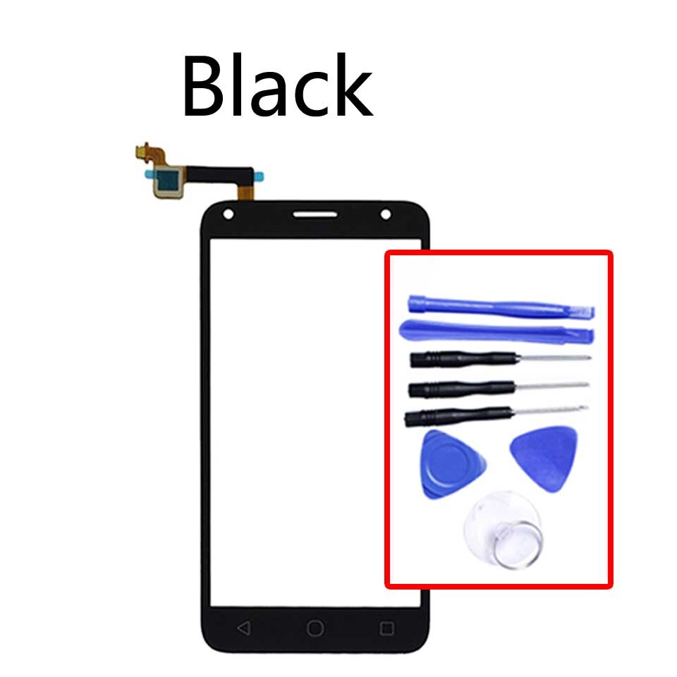 Pantalla táctil para Alcatel One Pixi 4, 5,0, OT5010 OT, 5010, 5010D, 5010E, 5010X, Sensor de pantalla táctil, reemplazo de cristal del digitalizador: Black-With tool