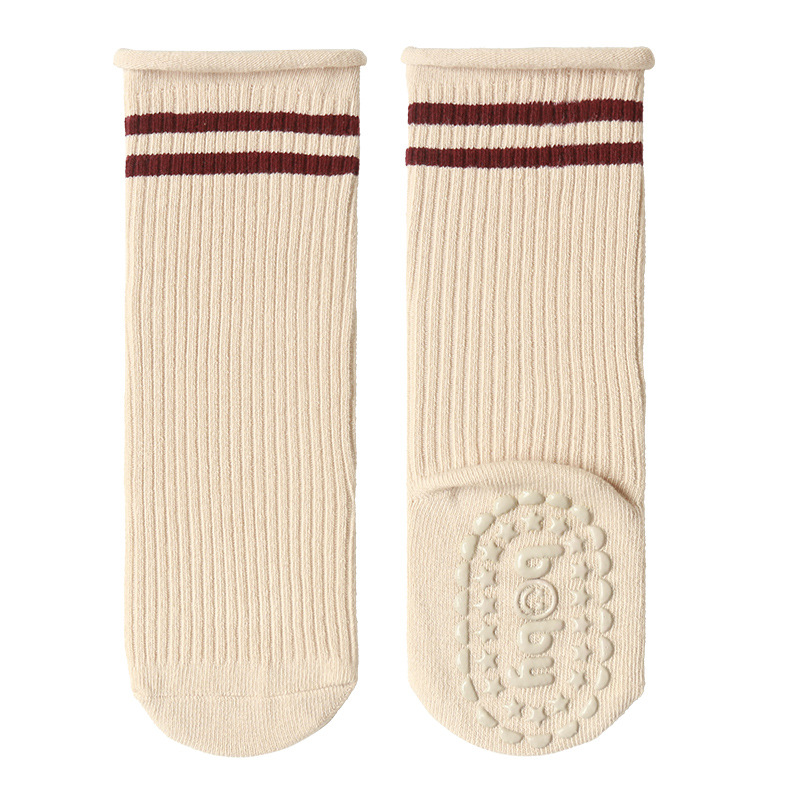 Warmom New Fashion Baby Socks Knee High Boy Girl Infant Toddler Cotton calzini lunghi antiscivolo simpatici calzini antiscivolo per neonate: Khaki