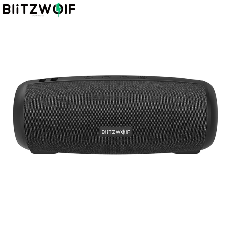 BlitzWolf BW-WA1 12W Wireless bluetooth 5.0 Speaker Dual Passive Diaphragm TWS Stereo TF Card U Disk Video Speaker with Mic