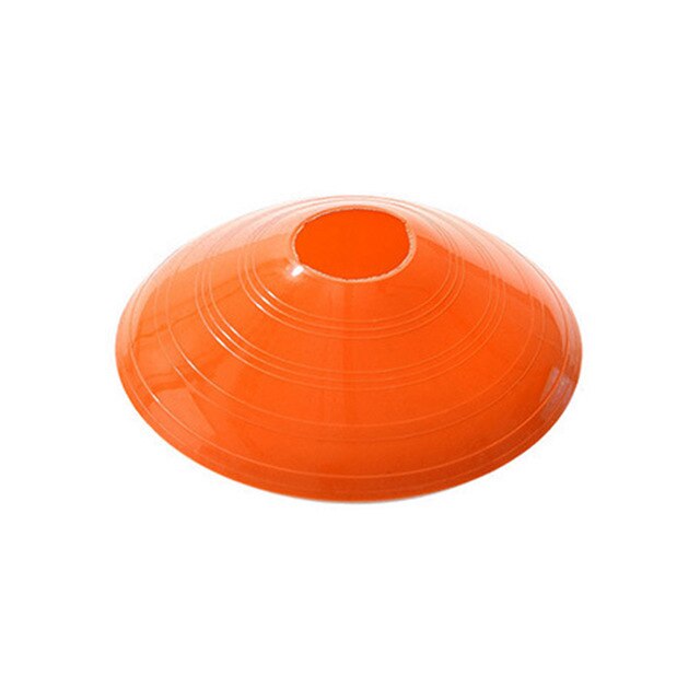 10pcs/set Soccer Training Sign Flat Pressure Resistant Cones Marker Discs Bucket Marker PE Football Training: Orange
