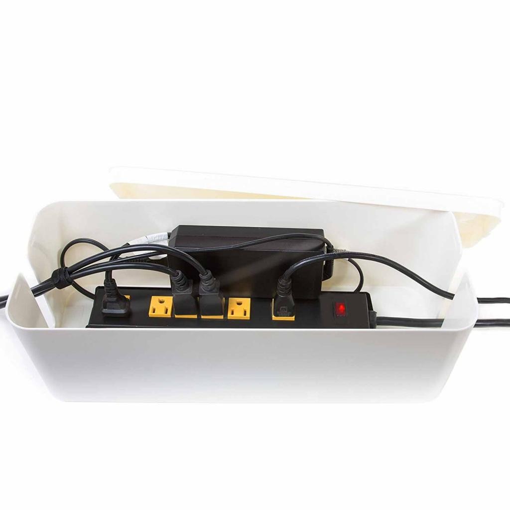 Cable Management Box 15.7x6.1x5.3 inches Cable Management Box Organizer Super Large Cable box for Power Strips