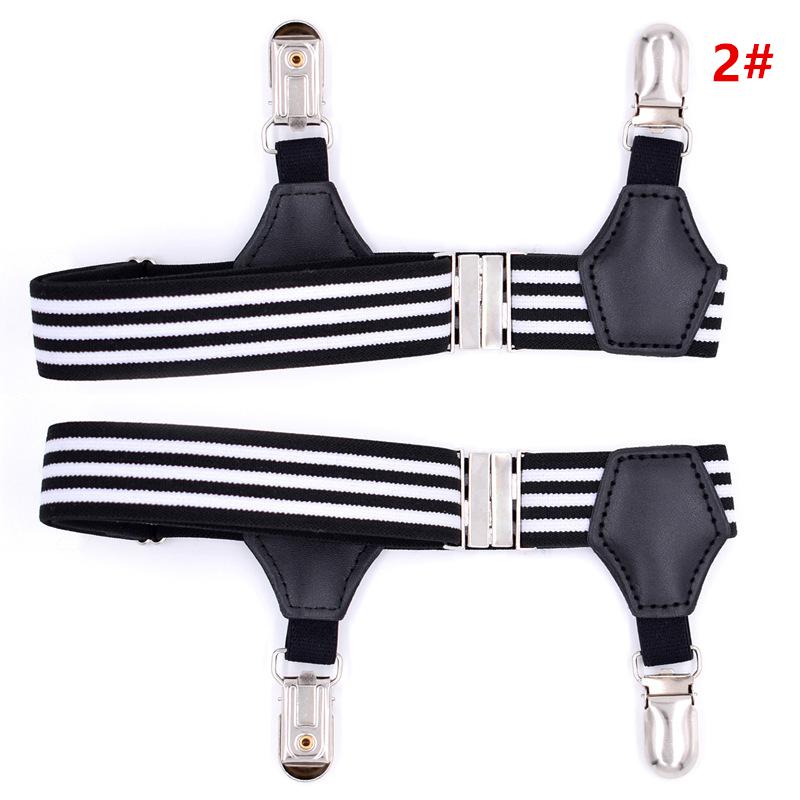 Bretelles pour chaussettes hommes et femmes, 1 paire, porte-jarretelles, élastique réglable, sangles de maintien pour les jambes, clips pour chaussettes pour T-shirt, YLM9242: Design 2