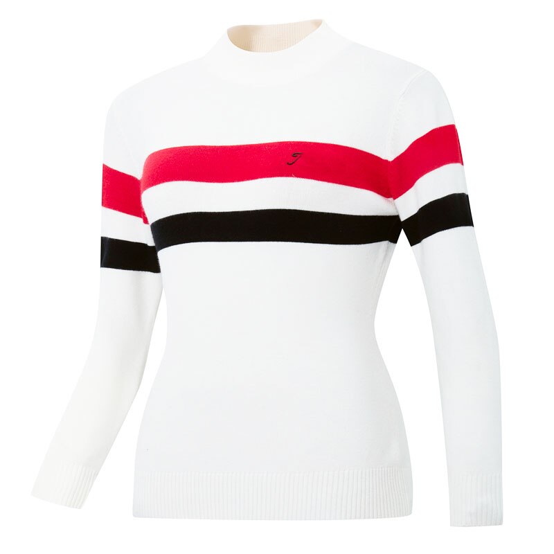 Suéter de Golf de manga larga para mujer, ropa de Golf para mujer, conjunto para cabeza, suéter Delgado, camiseta para deportes al aire libre Leisur: Blanco / XXL