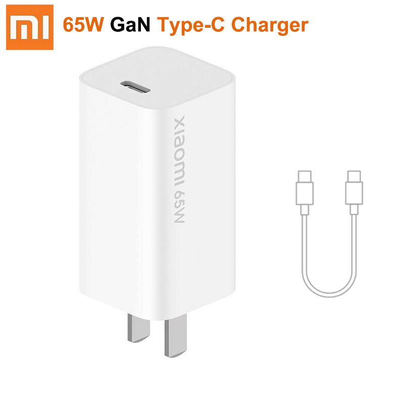 Chargeur d'origine Xiaomi 65W GaN type-c sortie intelligente PD Charge rapide 5V/9V/12V/15V = 3A 10V = 5A 20V = 3.25A pour téléphone portable char rapide