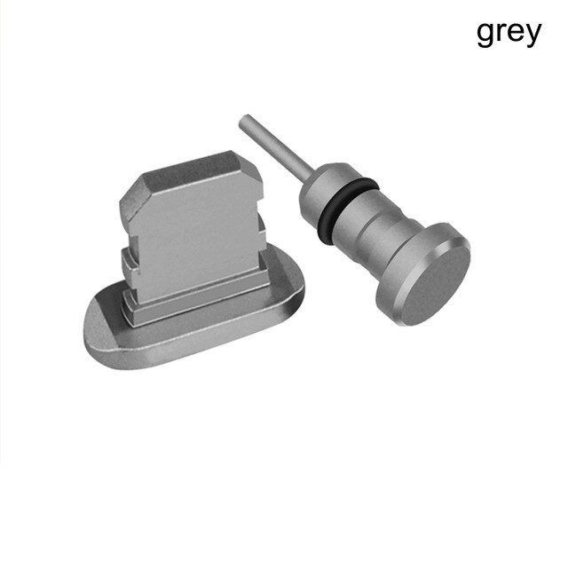 Anti Dust Plug Mobile Phone Charging Port Plug+3.5mm Earphone Jack Port Plug For Apple iPhone X XR XS XS Max 8 7 6S 6 Plus 5 SE: Grey