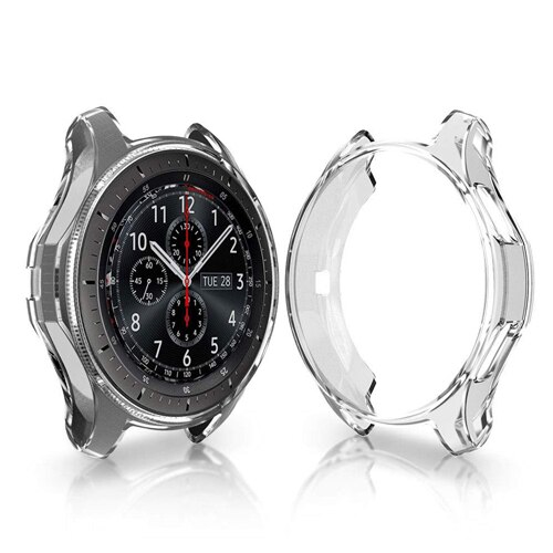 Watch Case for samsung Gear S3 Frontier Galaxy watch 46mm/42mm case TPU plated All-Around protective Cover watch Accessories: Transparent / Galaxy watch 42mm