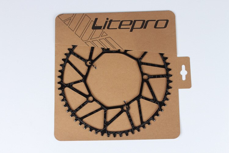 Litepro Bici Pieghevole 170 millimetri Guarnitura 130bcd Catena di Riciclaggio Della Bicicletta-anelli Manovella Set 50-58t: Black 58T chainring