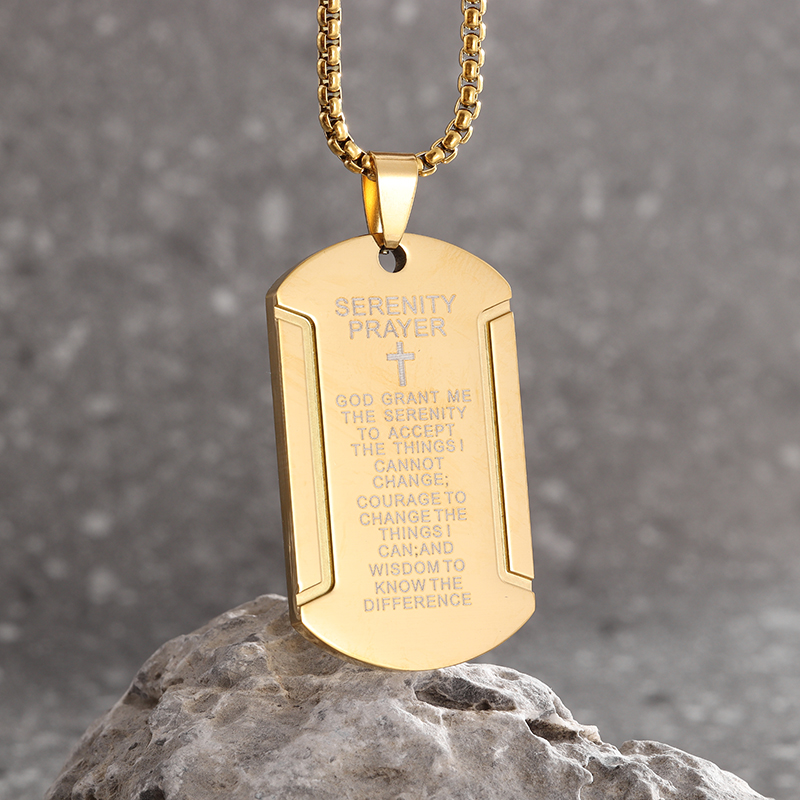 Gold Color Crucifix Image Men\\'s Pendant Christ Miami Cuban Religious Necklace for Daily Wear Jewelry Accessories