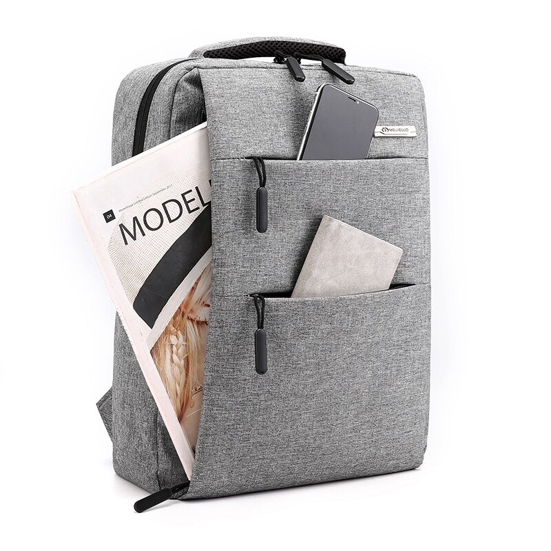 Simple men's stereo backpack USB charging breathable decompression waterproof backpack student schoolbag Laptop Backpack