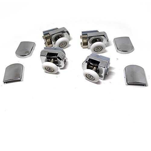 8 x Top Bottom Enkele Douche Rollers/Lopers Vervangingen 23mm/25mm wiel diameter
