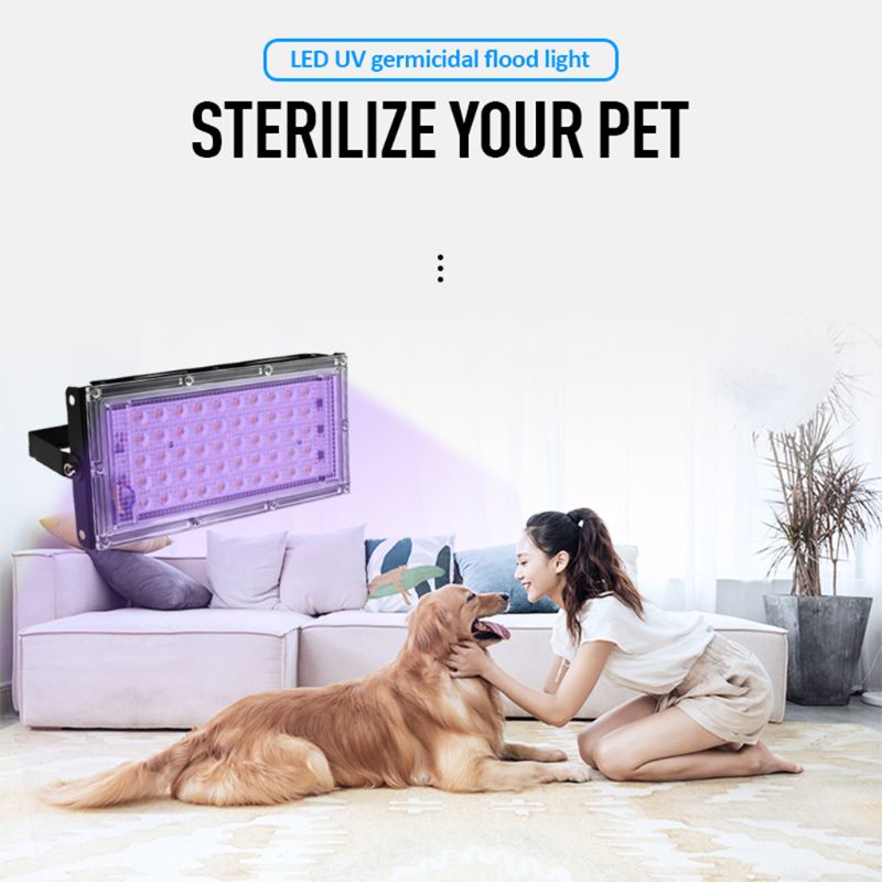 50W Disinfection UV Lamp Home LED Ultraviolet Germicidal Disinfect Virus Lights