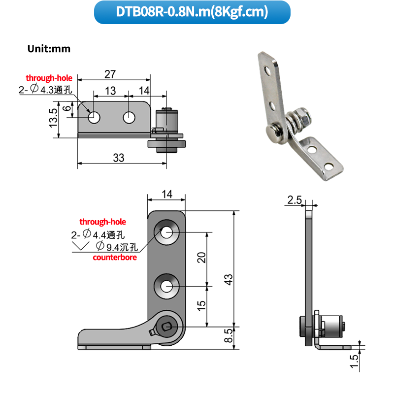 Zufallsstopp-scharnier, dämpfungsscharnier, einstellbares drehmomentwellen-positionierungsscharnier, scharnier aus edelstahl: Beige