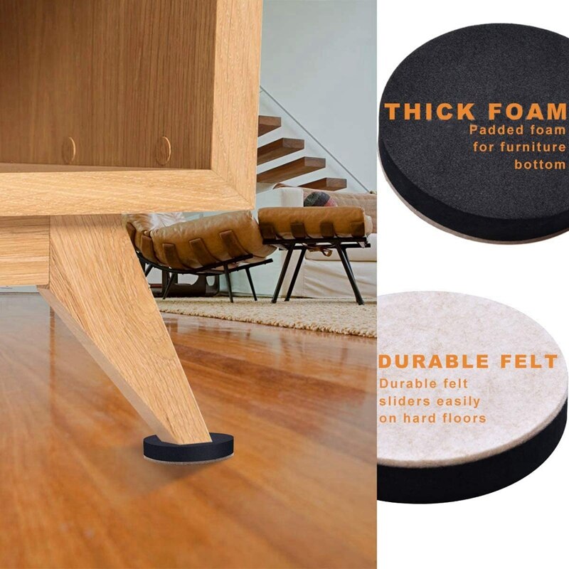 Kit de déménagement pratique de meubles de curseurs de meubles de Boutique paquet de 4, déménageur réutilisable de meubles de tampons de feutre, curseurs de feutre pour le Floo dur