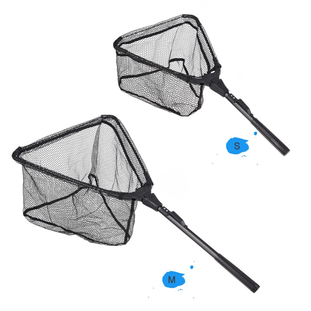 Lixada Folding Fishing Landing Net Portable Collapsible Triangular S/M Size Fly Fishing Net Fish Catching or Releasing