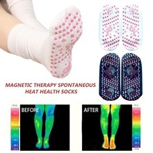 1 paar Comfortabele zelfopwarming Gezondheid Sokken Helpt Warme Voet Magnetics Comfortabele Sokken Toermalijn Moxibustion Sokken