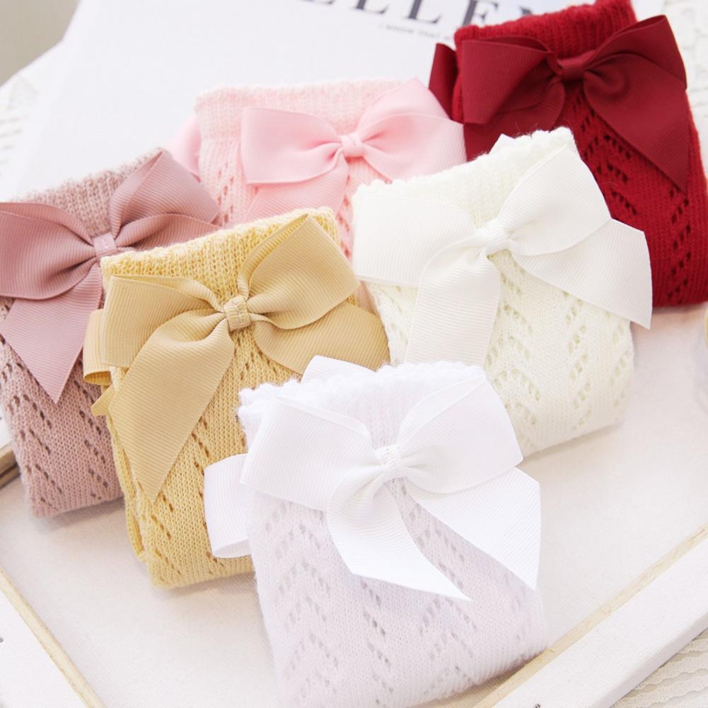 1 Paar 1-5 Jaar Oude Baby Knie Sokken Plain Weave Antislip Puur Katoen Baby Meisjes Knie hoge Boog Sokken Voor Fotografie Props