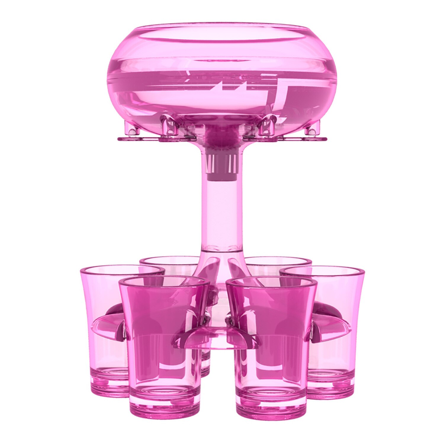 Transparent 6-cup automatic wine dispenser, liquor beer party pourer artifact, can meet the party bar party or drinking game: Wine Set