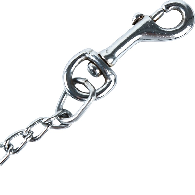 Duurzaam Anti-Bite Metalen Hond Keten Lead Voor Small Medium Grote Hond Keten Leiband Handvat Leads Pu Leer Ijzer ketting Huisdier Accessoires