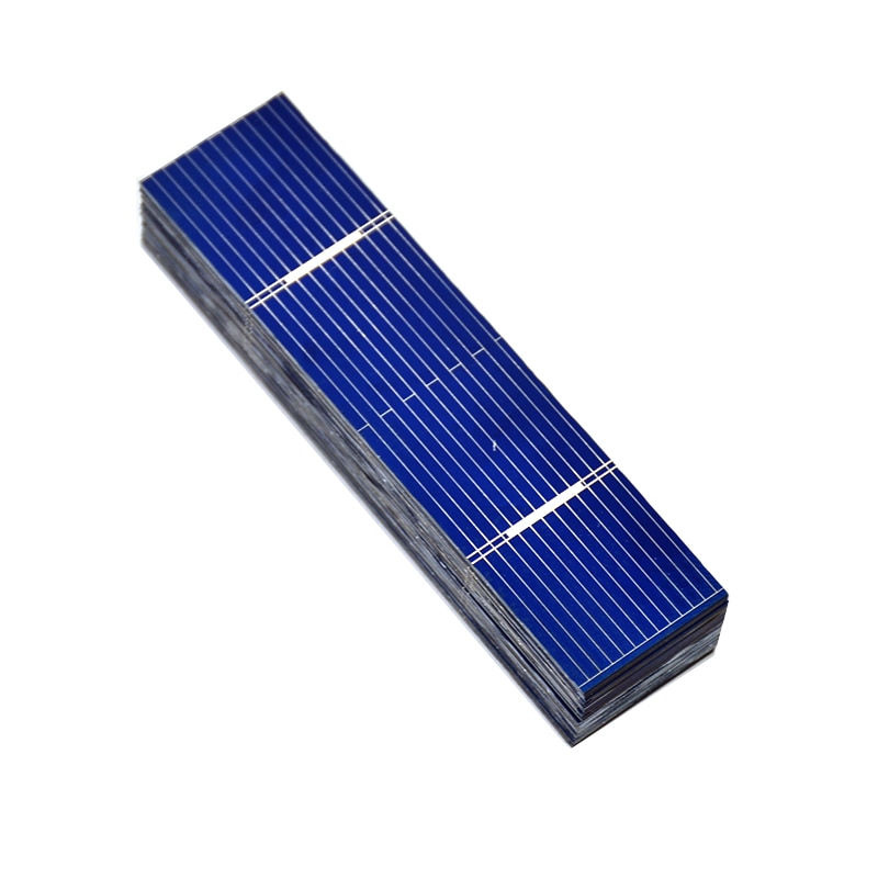 SUMYIMA 50Pcs Solar Panel Kit Polycrystalline Poly Solar Cells 0.25W 76x19mm Sun Power DIY For Battery