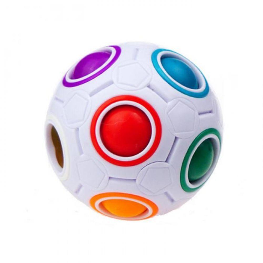 Mode Volwassen Kid Bal Magische Kubus Speelgoed Plastic Creatieve Regenboog Voetbal Puzzel Kinderen Leren Educatief Fidget Speelgoed NSV775