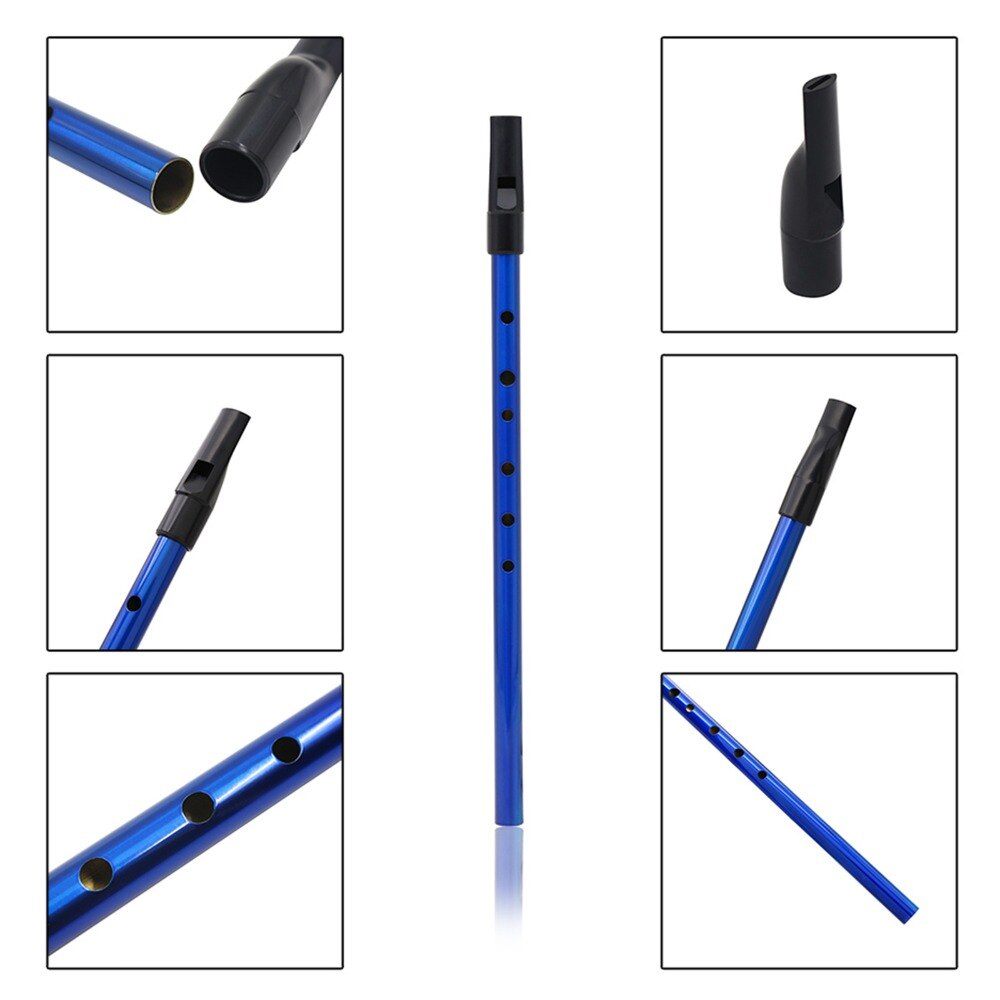 IRIN Fluitje Fluit Feadog Tin Fluitje Feadan D Flauta Pennywhistle Ierland Mini Wind Muziekinstrument Pocket 6 Gat Beginner