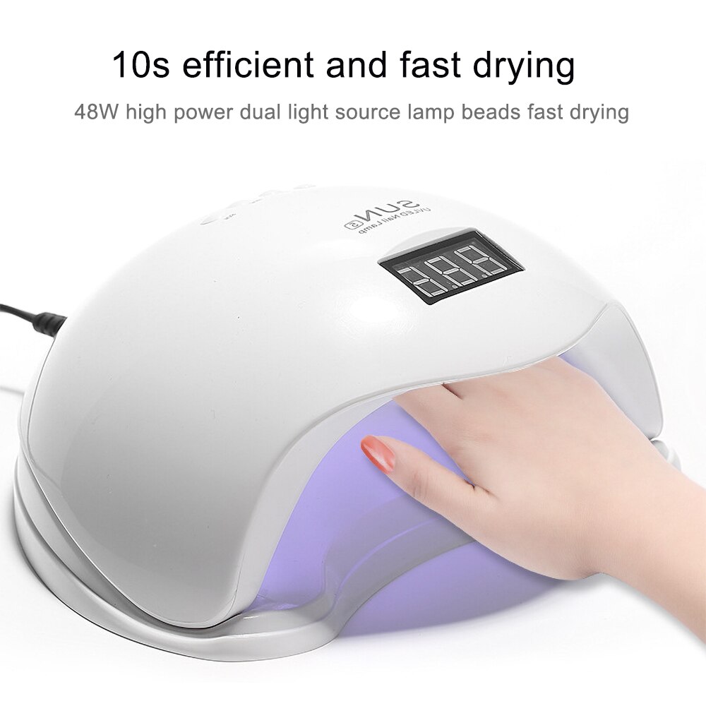 SUN 5 lámpara LED UV secado rápido secador de uñas 54W/48W lámpara de hielo secado Gel herramienta de manicura 24 cuentas LED para todo Gel