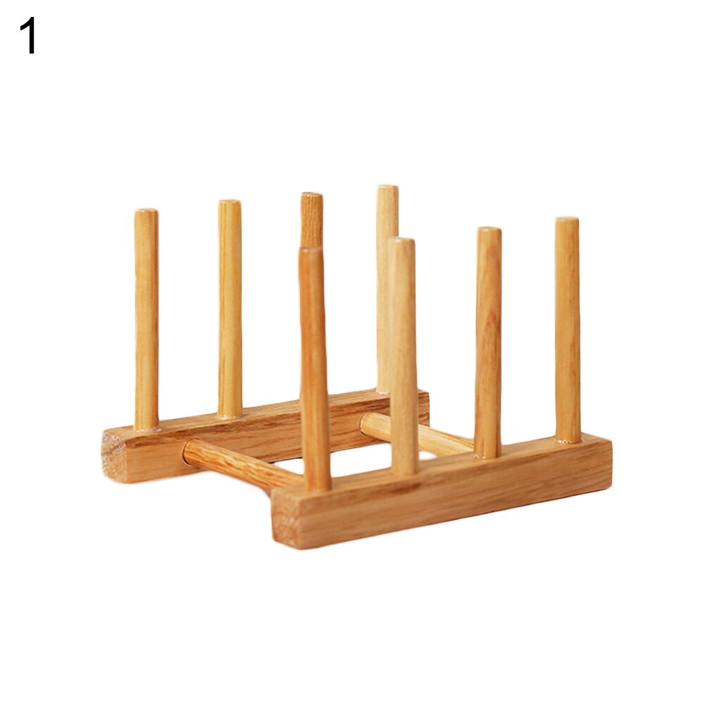 Bambus fad tallerken skål kop bog grydelåg skærebræt tørrestativ stativ afløbsholder opbevaringsholder organisator køkkenskab(behold