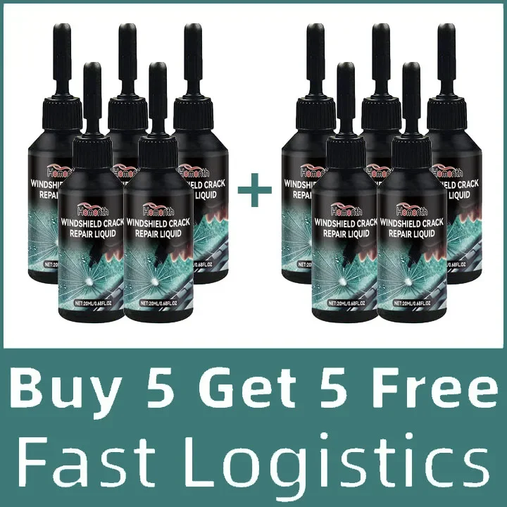 Reparationssæt til bilrude til ridser, revner og skår, reparation af glas, reparationsværktøj til køretøjsruder: Grøn