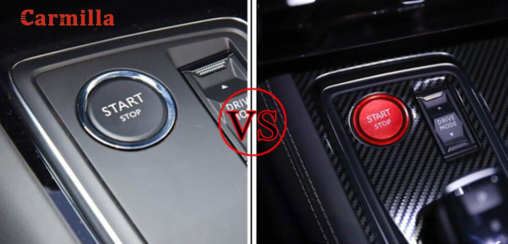 2 Pz/impostato auto Arresto di Inizio del Motore Accessori per Lo messa in piega di Accensione spingere Anelli di Copertura di Caso per Peugeot 5008 3008 408 508l 2008 308 4008