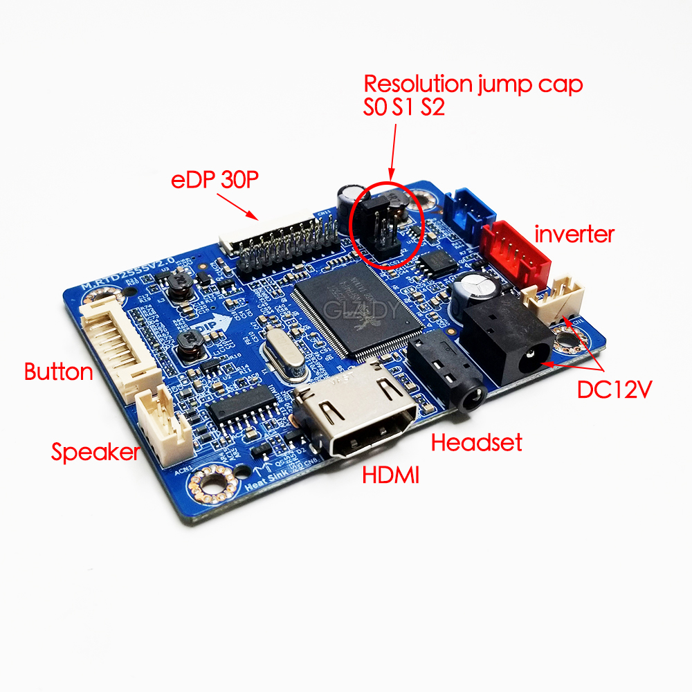 Rtd 2555 program gratis jump cap 30p edp lcd driverkort hdmi lyd led-skjerm driverkortsett kontroller 1366 x 768 1920*1080