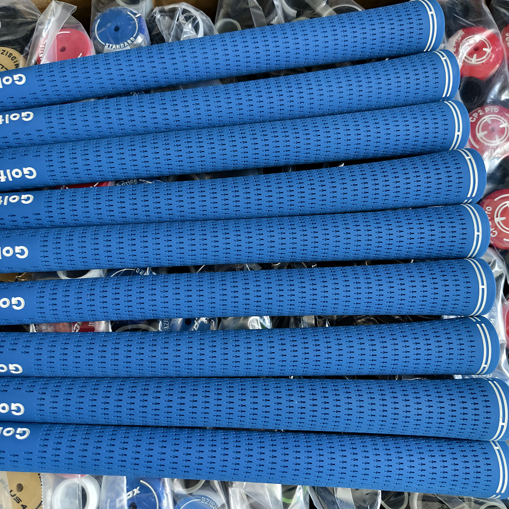 13 stücke Golf Verein Griff Eisen Holz Stange Universal- Griff Gummi Tragen-beständig Nicht-Unterhose Golf Griff Weiß blau gelb grün verrotten Griff: Blau