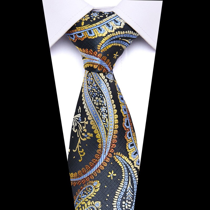 Men's Print Pattern Ties for Men 7.5 cm Neckties Polyester Jacquard Gravatas Wedding Ties Fit Workplace