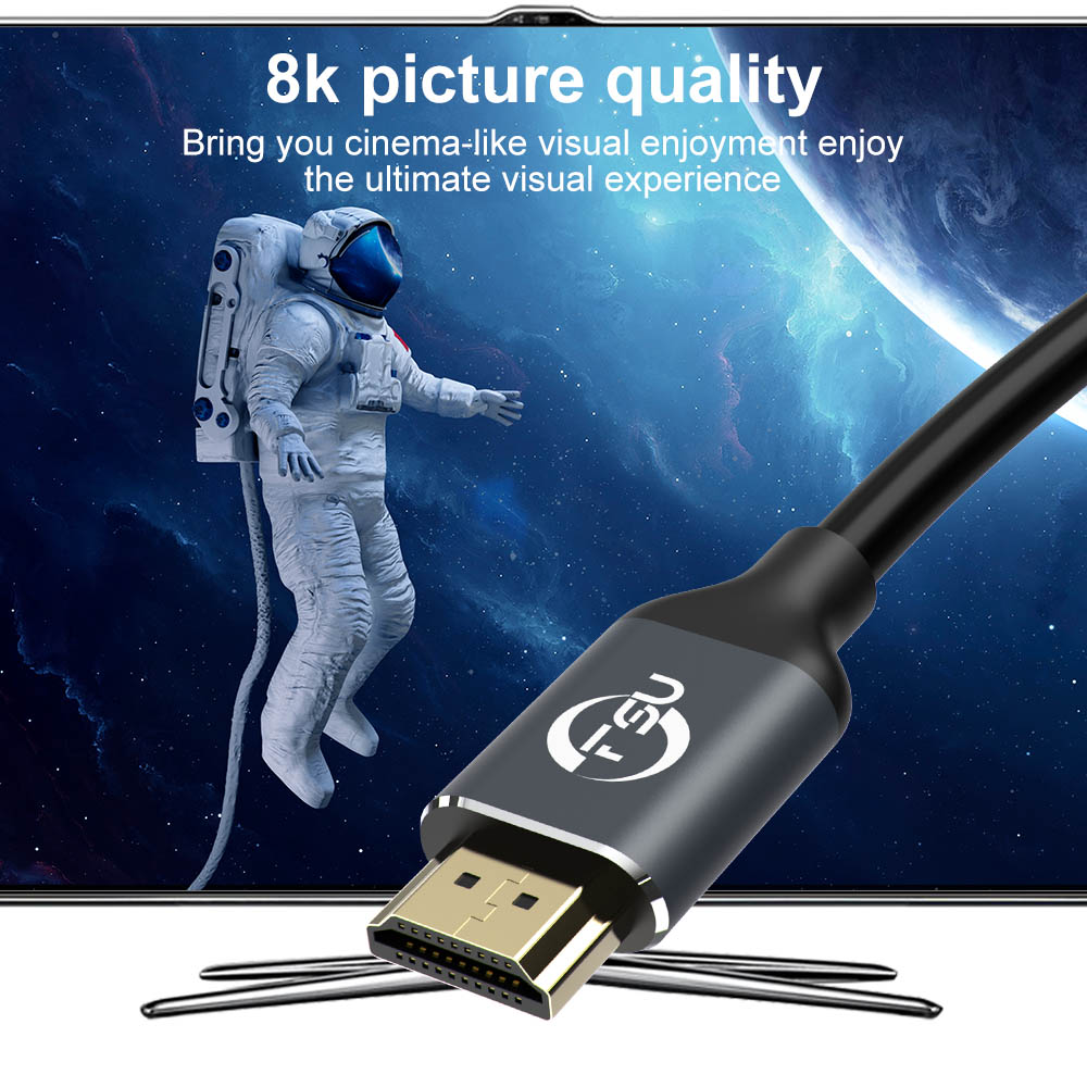 High Speed HDMI 2.1 Cable 8K/60Hz 48Gbps 3D Male to Male HDMI Cable Cord for PS4 HD TV Box Projector Cable 4K 8K HDMI Cable 2.1