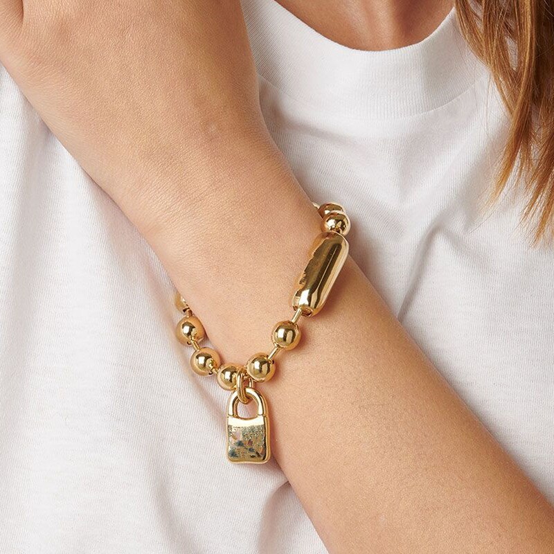 Gold Colour Unisex Bracelets Snowflake Lover Friendship Bracelet Fit UNODE50 Style Plated Jewelry Women Men Jewellery