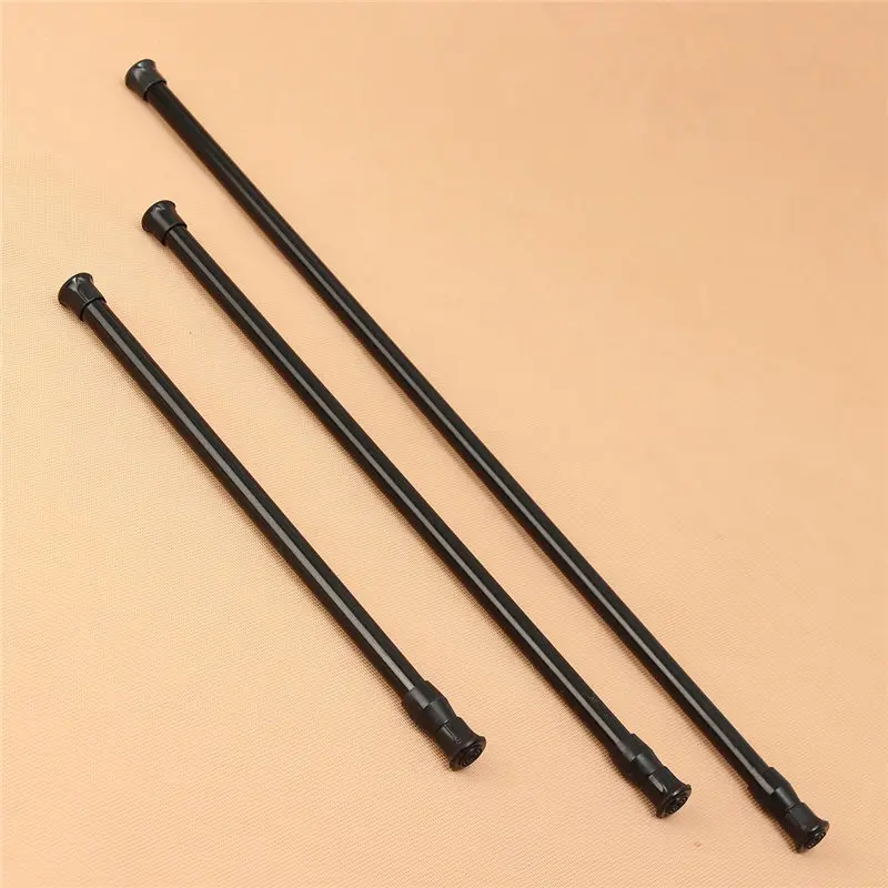 Preto nova chegada extensível ajustável mola haste de tensão ferroviário pólo janela cortina chuveiro guarda-roupa produtos do banheiro