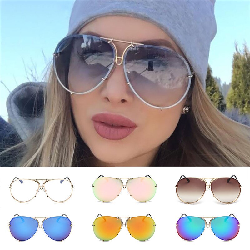 Zonnebril dames oversized luxe zonnebril dames cool mirror  uv400 damesbrillen voor dames