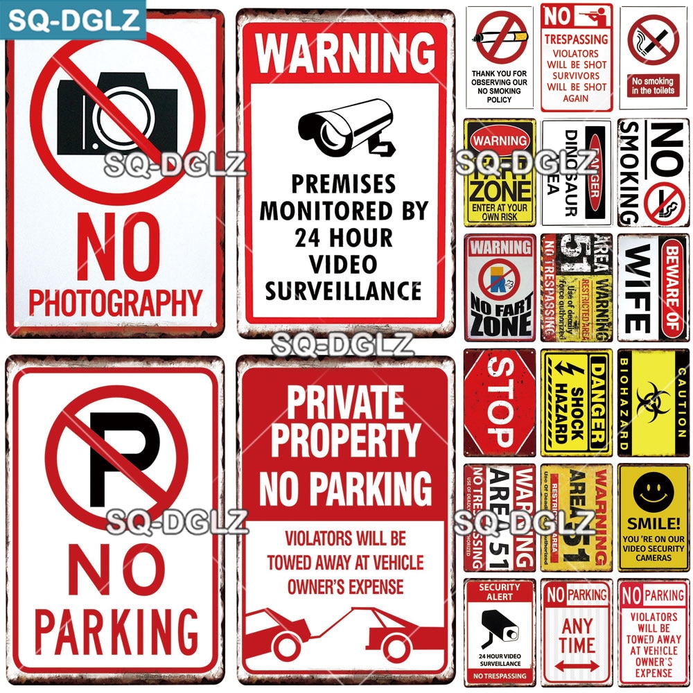 [SQ-DGLZ] Sicherheit Metall Zeichen Bar Zauberstab Dekor Zinn Zeichen Jahrgang Wohnkultur Malerei Plaketten Nein Parken Kunst Tafel Poster