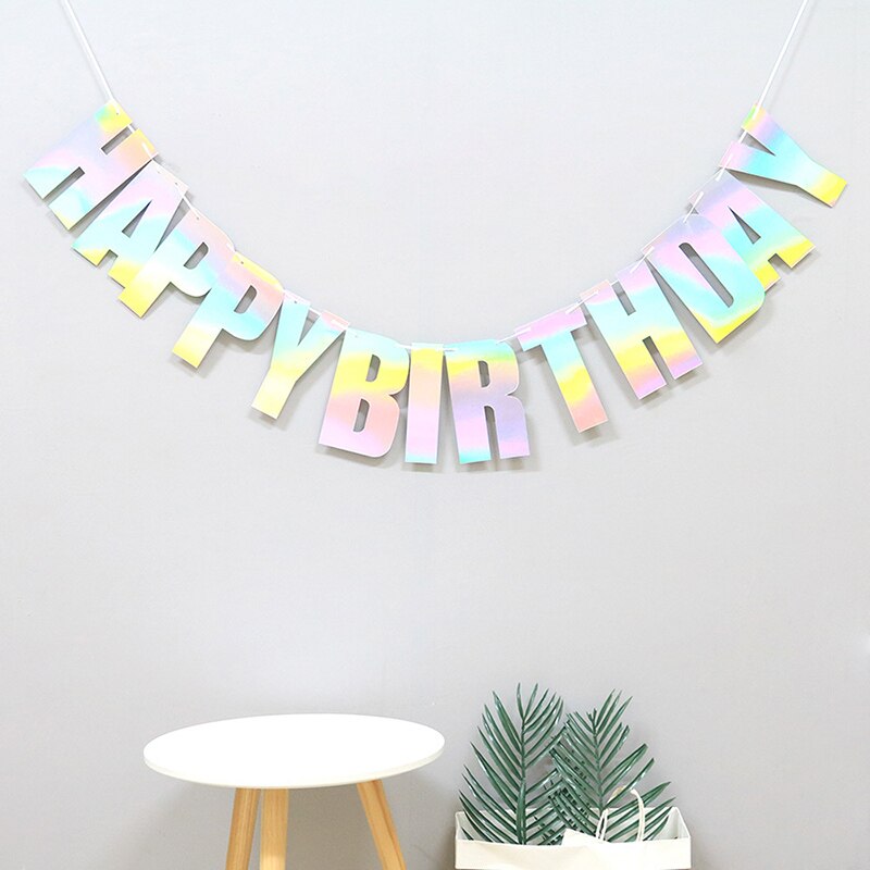 Decoración de cumpleaños para niña, pancarta de papel para de nacimiento, de cumpleaños: 1