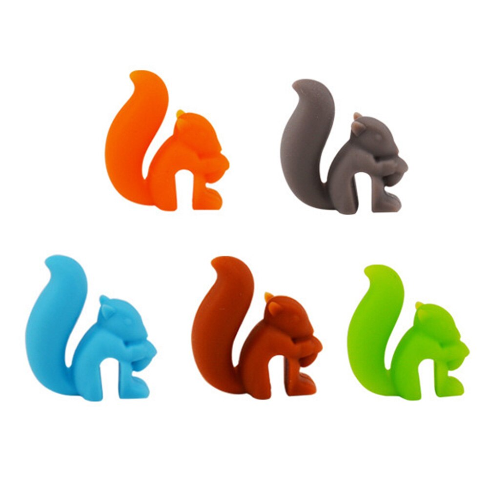 SUEF 1Stck Silikon Tee-ei Eichhörnchen Gerät Tee Tasche Hängen Schnecke Becher Tasse Clip Etikett Partei Neue Jahr Liefert Tee Zubehör